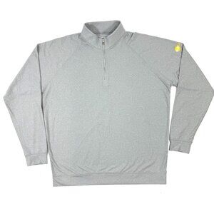 Holderness & Bourne Westland Golf Pullover Mens Large Gray 1/4 Zip Tailored Fit
